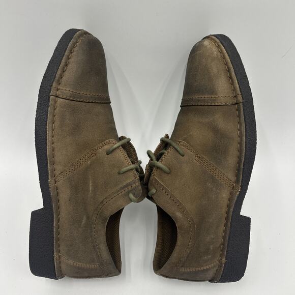 RJ Colt Fletcher Cap Toe Oxford Men\'s Brown Nubuck Leather Lace Shoes Sz US 10.5 main image 4